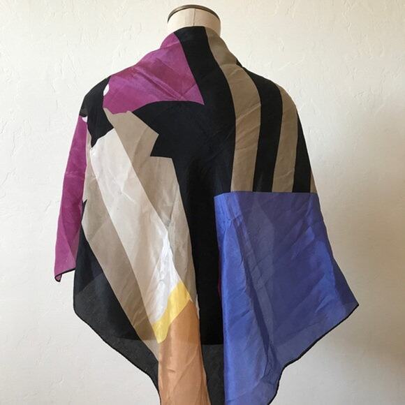🍸HONEY Vintage Feminist Japanese 100% Silk Girl Boss Scarf - Picture 7 of 7